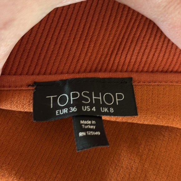 Topshop Women’s Size 4 Burnt Orange Halter Top - Picture 3 of 6